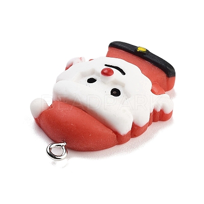 Christmas Theme Opaque Resin Pendants RESI-F054-A02-1