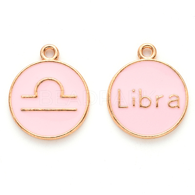 Alloy Enamel Pendants X-ENAM-S124-01A-09K-1