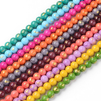 Natural Mashan Jade Beads Strands G-F670-A01-4mm-1