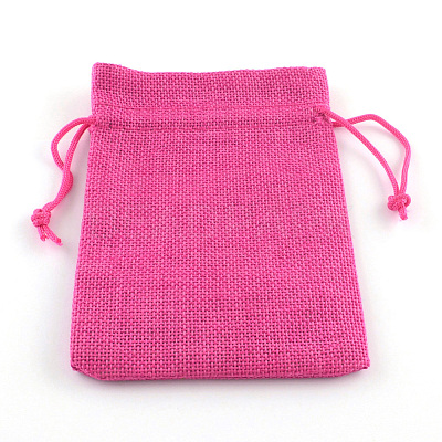 Burlap Packing Pouches Drawstring Bags ABAG-Q050-7x9-M-1