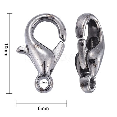 Zinc Alloy Lobster Claw Clasps E103-B-1