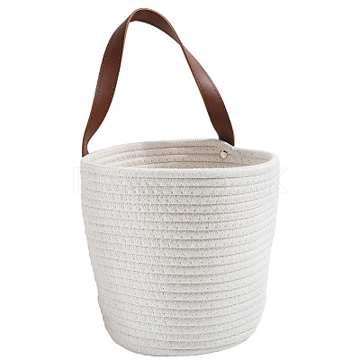Woven Cotton Storage Baskets AJEW-WH20054-010D-1