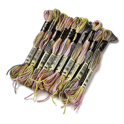 10 Skeins 6-Ply Polyester Embroidery Floss OCOR-K006-A43-1
