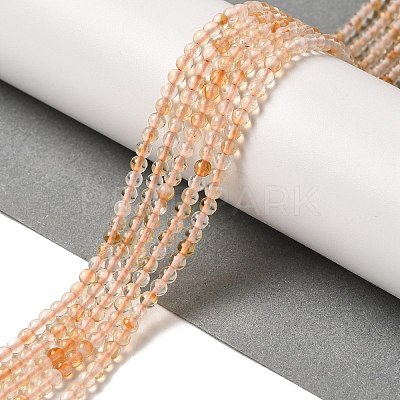Heated Natural Citrine Beads Strands G-B090-A25-03-1