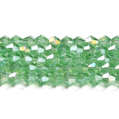 Transparent Electroplate Glass Beads Strands LS-GLAA-F029-4mm-A24-1