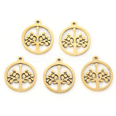 PVD Vacuum Plating 304 Stainless Steel Pendants STAS-N092-05G-1