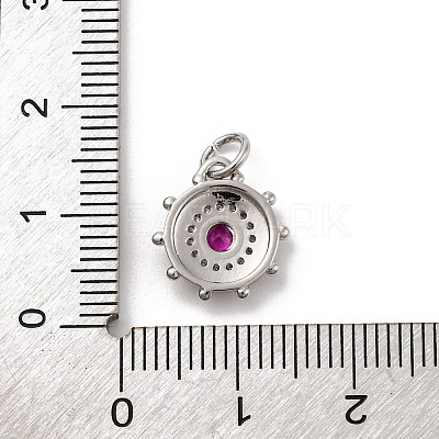 Brass Micro Pave Cubic Zirconia Charms KK-U033-22P-01-1