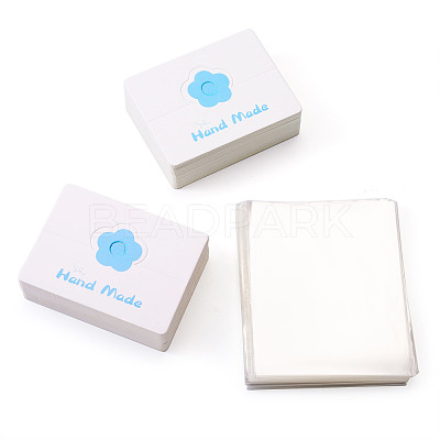100Pcs Rectangle Clear Polypropylene Cellophane Bags CDIS-TA0001-37E-1