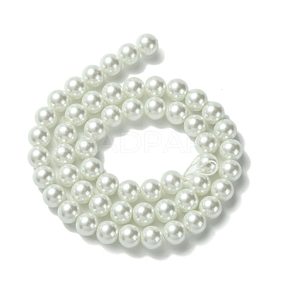 Eco-Friendly  Dyed Glass Pearl Round Beads Strands HY-A002-8mm-RB001-1
