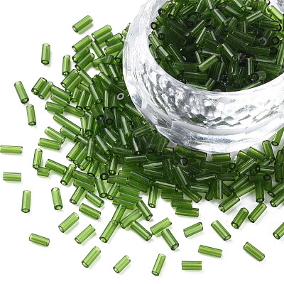 Transparent Glass Bugle Beads SEED-N005-001-C05-1
