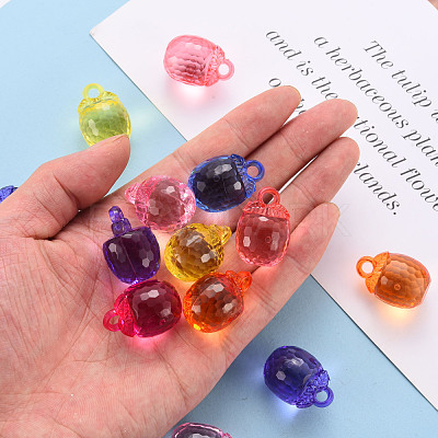 Autumn Theme Transparent Acrylic Pendants TACR-T024-04B-1