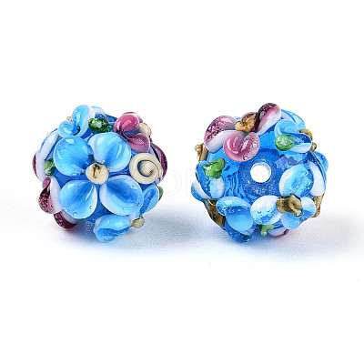 Handmade Lampwork Beads Strands LAMP-N021-015A-15-1