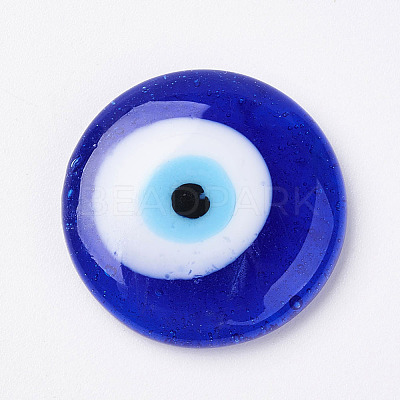 Handmade Lampwork Evil Eye Cabochons LAMP-E106-03A-1
