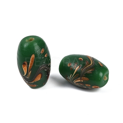 Opaque Handmade Lampwork Beads BLOW-D006-05G-1