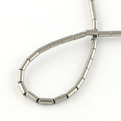 Column Electroplated Non-magnetic Synthetic Hematite Beads Strands G-R259-71F-1