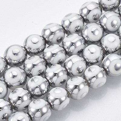 Electroplate Glass Beads Strands EGLA-T012-02F-1
