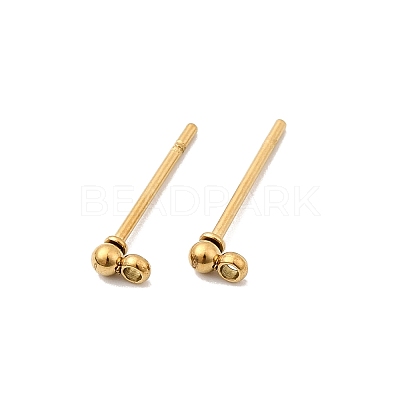 304 Stainless Steel Ball Post Stud Earring Findings LS-STAS-Z035-01G01-F-1