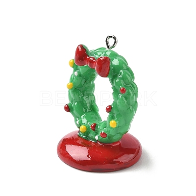 Christmas Theme Opaque Resin Pendants RESI-I336-01P-07-1