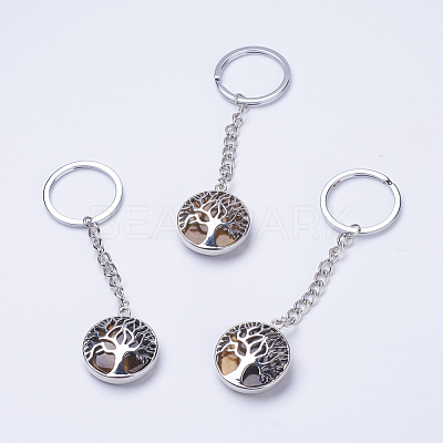 Natural Tiger Eye Keychain KEYC-E023-02I-1