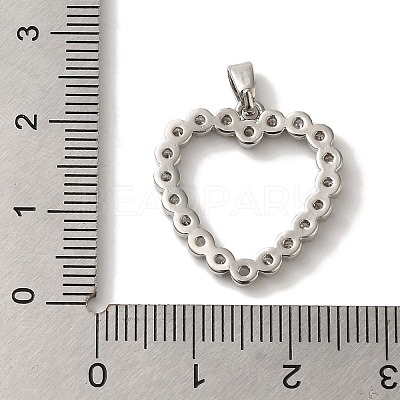 Rack Plating Brass Micro Pave Cubic Zirconia Pendants KK-U027-43P-1