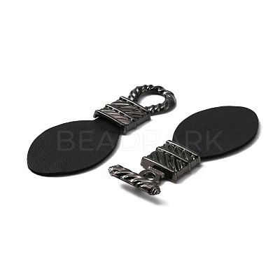 PU Imitation Leather Sew on Toggle Buckles FIND-WH0114-28B-1