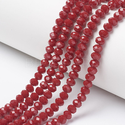 Opaque Solid Color Glass Beads Strands EGLA-A034-P3mm-D02-1