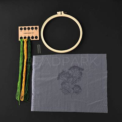 DIY Transparent Fabric Embroidery Kits DIY-K032-78D-1