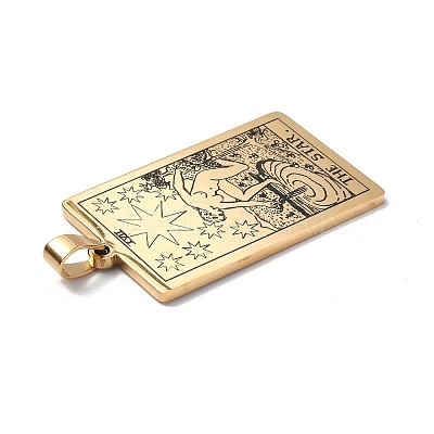 201 Stainless Steel Pendant STAS-B033-01G-17-1