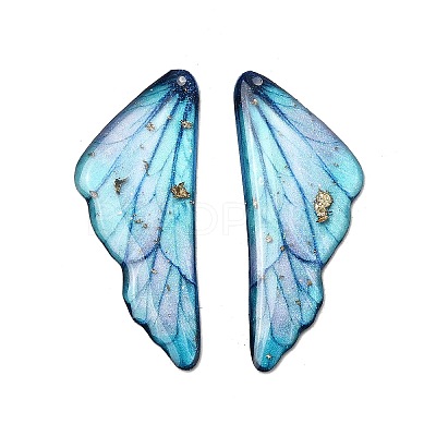 2Pcs Transparent Epoxy Resin Pendants RESI-A044-04A-1