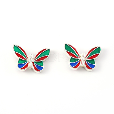 Alloy Enamel Beads ENAM-S122-034B-RS-1