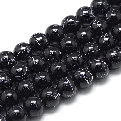 Drawbench Glass Beads Strands DGLA-S115-6mm-L16-1