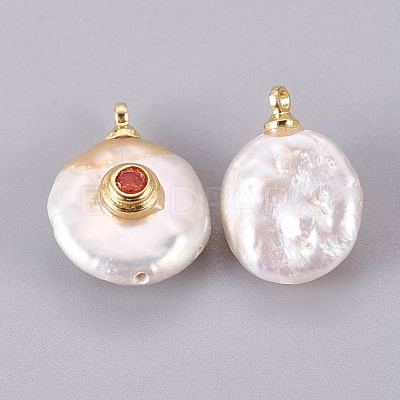 Natural Cultured Freshwater Pearl Pendants PEAR-F008-31G-01-1