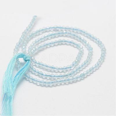 Natural Aquamarine Bead Strands G-P270-2mm-15-1