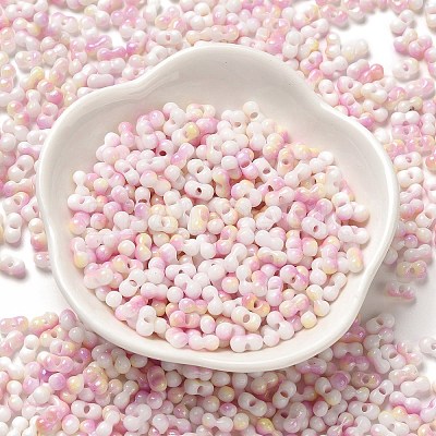 Two Tone Baking Paint Glass Seed Beads SEED-F005-01A-11-1