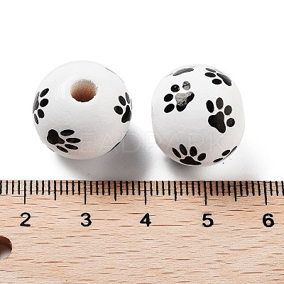 Dog Theme Wood Beads WOOD-M011-05A-01-1