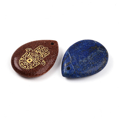 Natural & Synthetic Mixed Stone Pendants G-N345-05-1