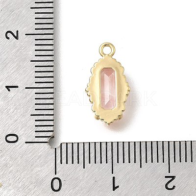 Brass Glass Charms KK-U061-10G-01-1