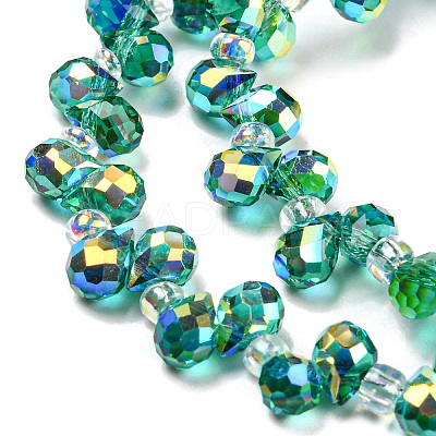 Electroplate Transparent Glass Beads Strands EGLA-P052-01A-AB06-1