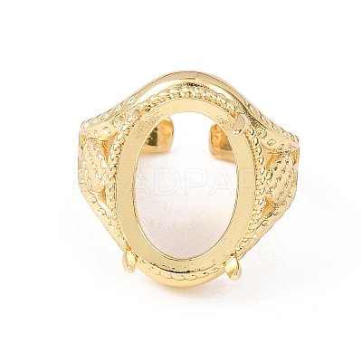 Long-Lasting Plated Brass Solitaire Ring Settings KK-D160-03G-B-1-1