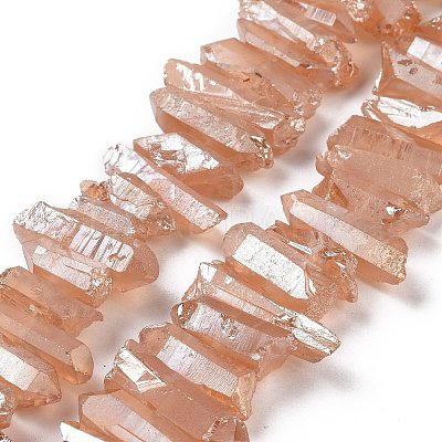 Natural Quartz Crystal Points Beads Strands G-K181-B26-1