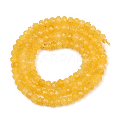 Dyed Natural Malaysia Jade Rondelle Beads Strands X-G-E316-2x4mm-30-1