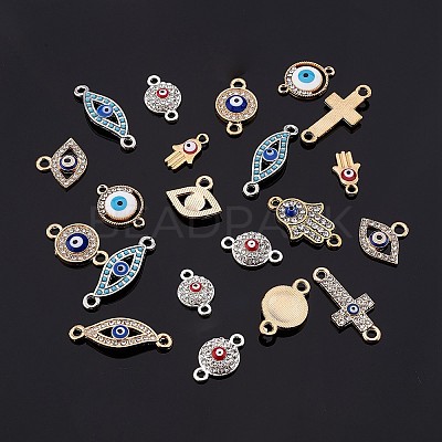 Alloy Rhinestone Links connectors ALRI-PH0001-13-1