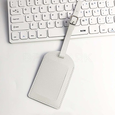 CutHollow 4Pcs PU Leather Luggage Tag OFST-CL0001-01B-04-1