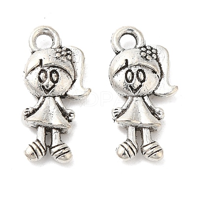 Little Girl Tibetan Style Zinc Alloy Charms TIBEP-Q033-107-1