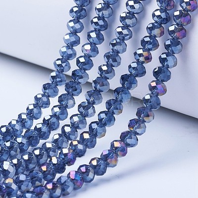 Electroplate Glass Beads Strands EGLA-A034-T4mm-B03-1