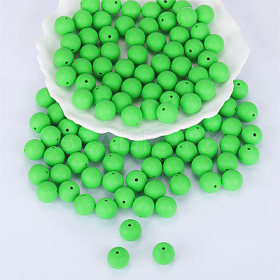 Round Silicone Focal Beads SI-JX0046A-48-1