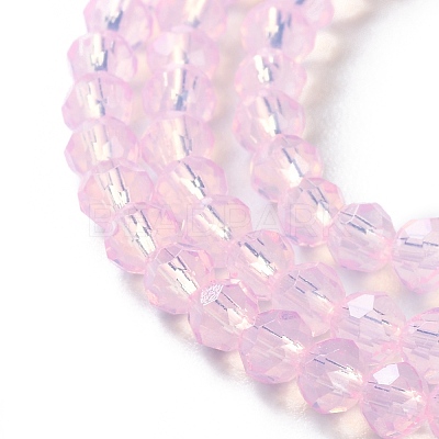 Baking Paint Transparent Glass Beads Strands X-DGLA-A034-J4MM-D09-1