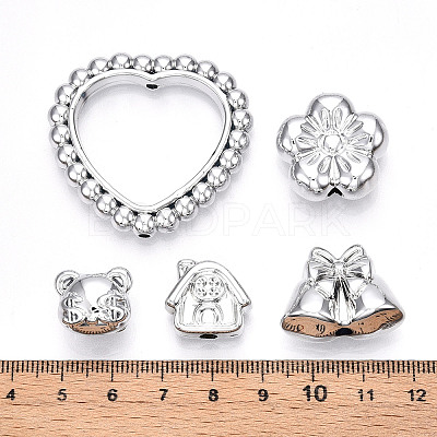 Plating Opaque Acrylic Beads OACR-T028-36-1-1