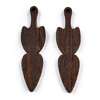 Natural Wenge Wood Pendants WOOD-T023-38-1