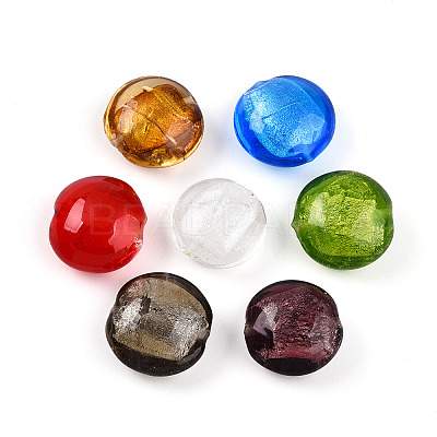 Handmade Silver Foil Glass Beads SLF20mmY-M-1